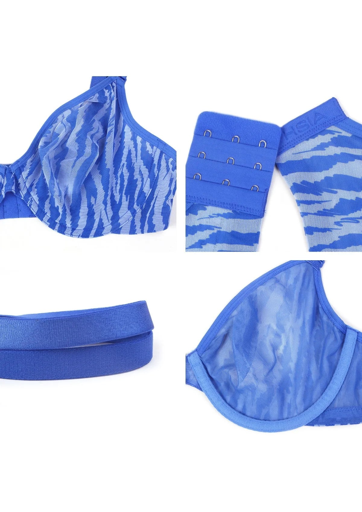 Zebra Breathable Unlined Minimizing Plus Size Bra